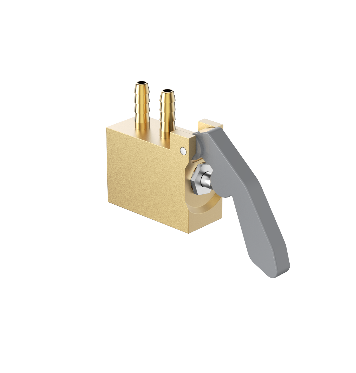 方形常闭/常开挂架阀-铜本色